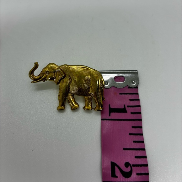 Gold Elephant Earrings - Picture 8 of 8